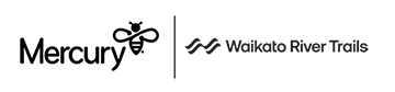 Mercury Waikato River Trails Partnership Logo Lockup