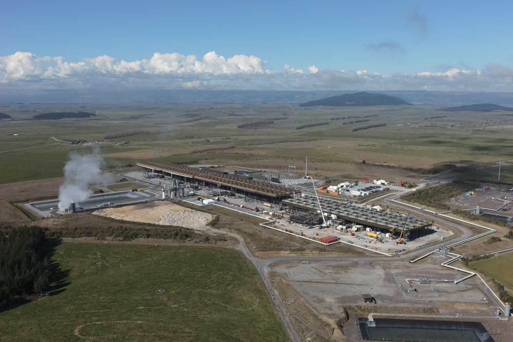 Ngā Tamariki Geothermal Station aerial photo August 2025