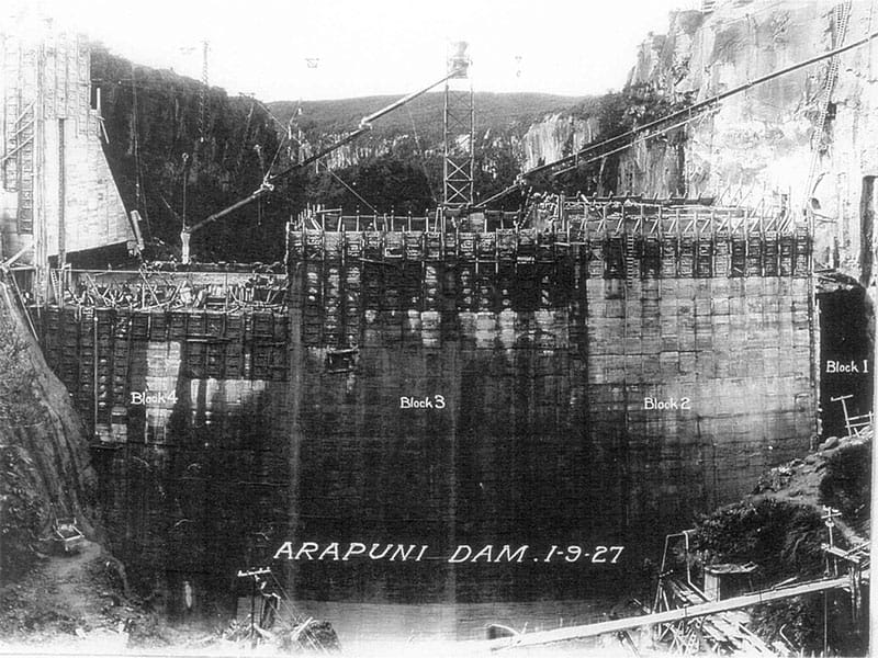 Arapuni Dam in 1927