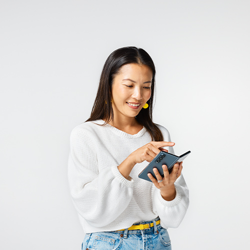 Woman on mobile phone