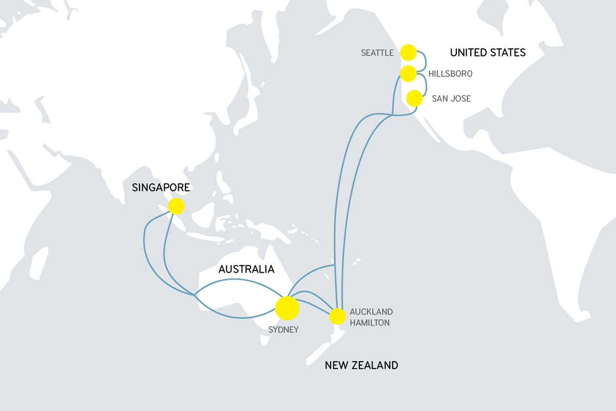 Mercury ISP global network map