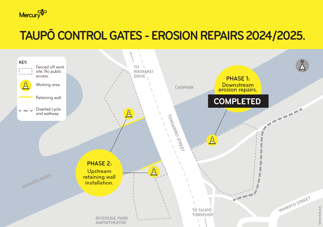 Taupo Control Gates Map