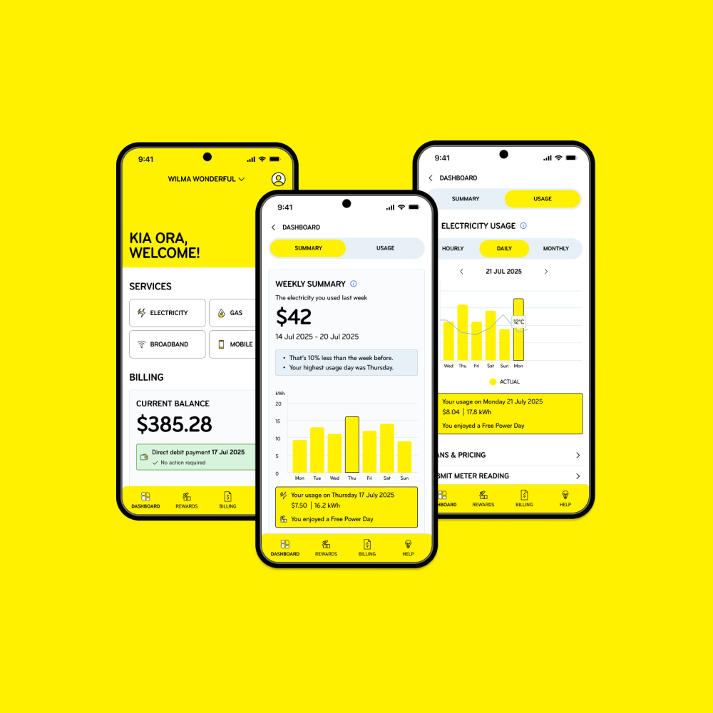 Usage tracking experience in the Mercury App