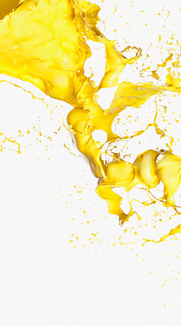 Yellow paint splatter