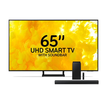 65" UHD Smart TV and Soundbar